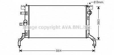 AVA QUALITY COOLING rt2415 -  Радиатор, охлаждение двигателя